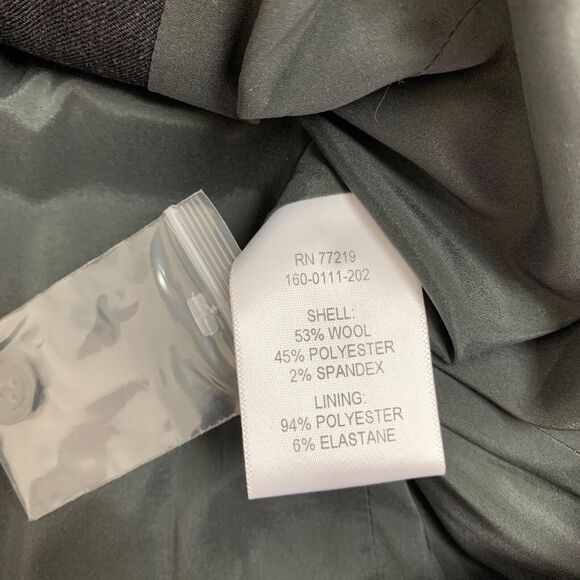 American Airlines Twinhill Jacket Womens 0 Dark Charcoal Uniform Wool Blend - Picture 10 of 12